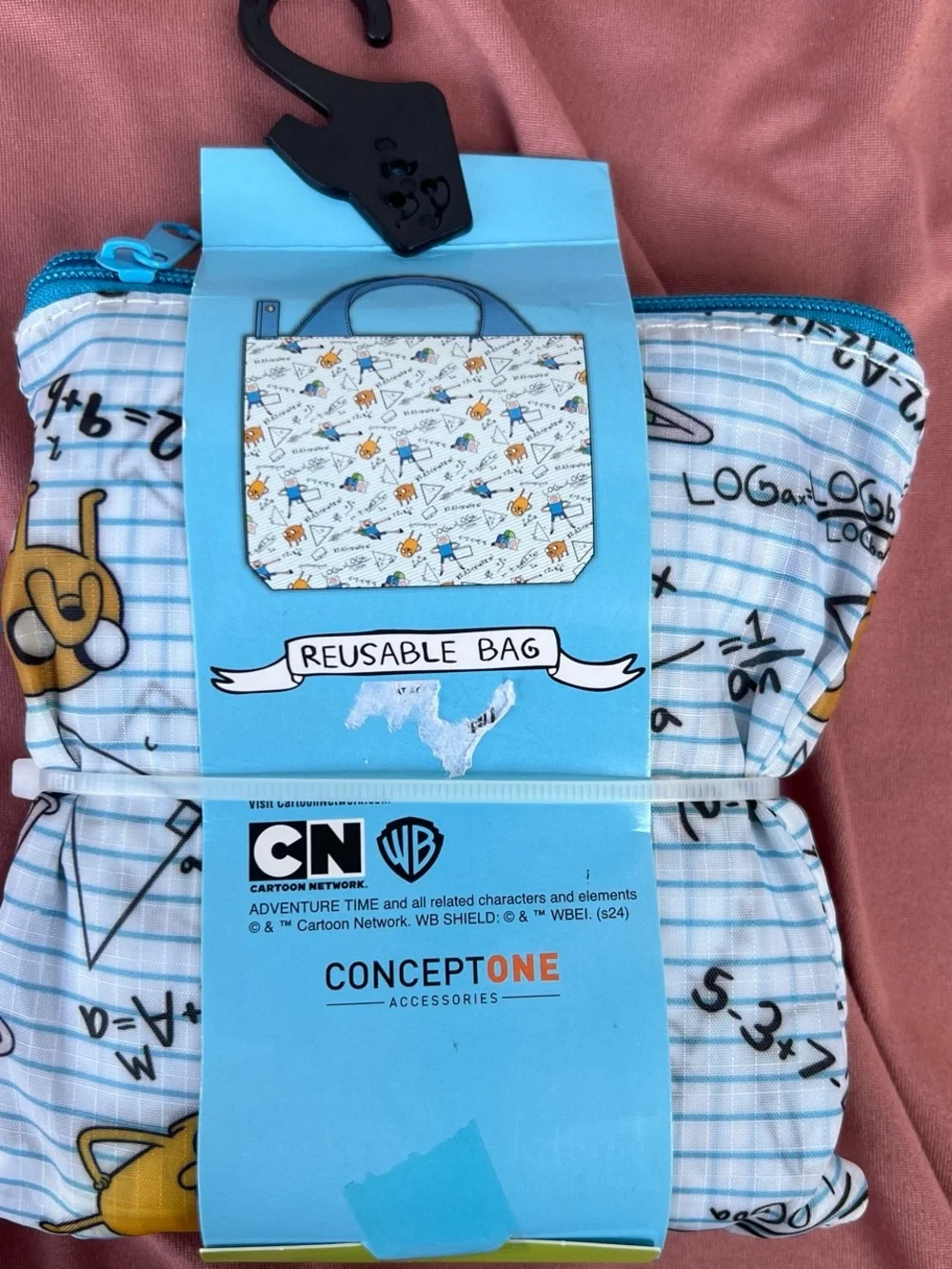 Cartoon Network Adventure Time Foldable Reusable Bag - Light Blue